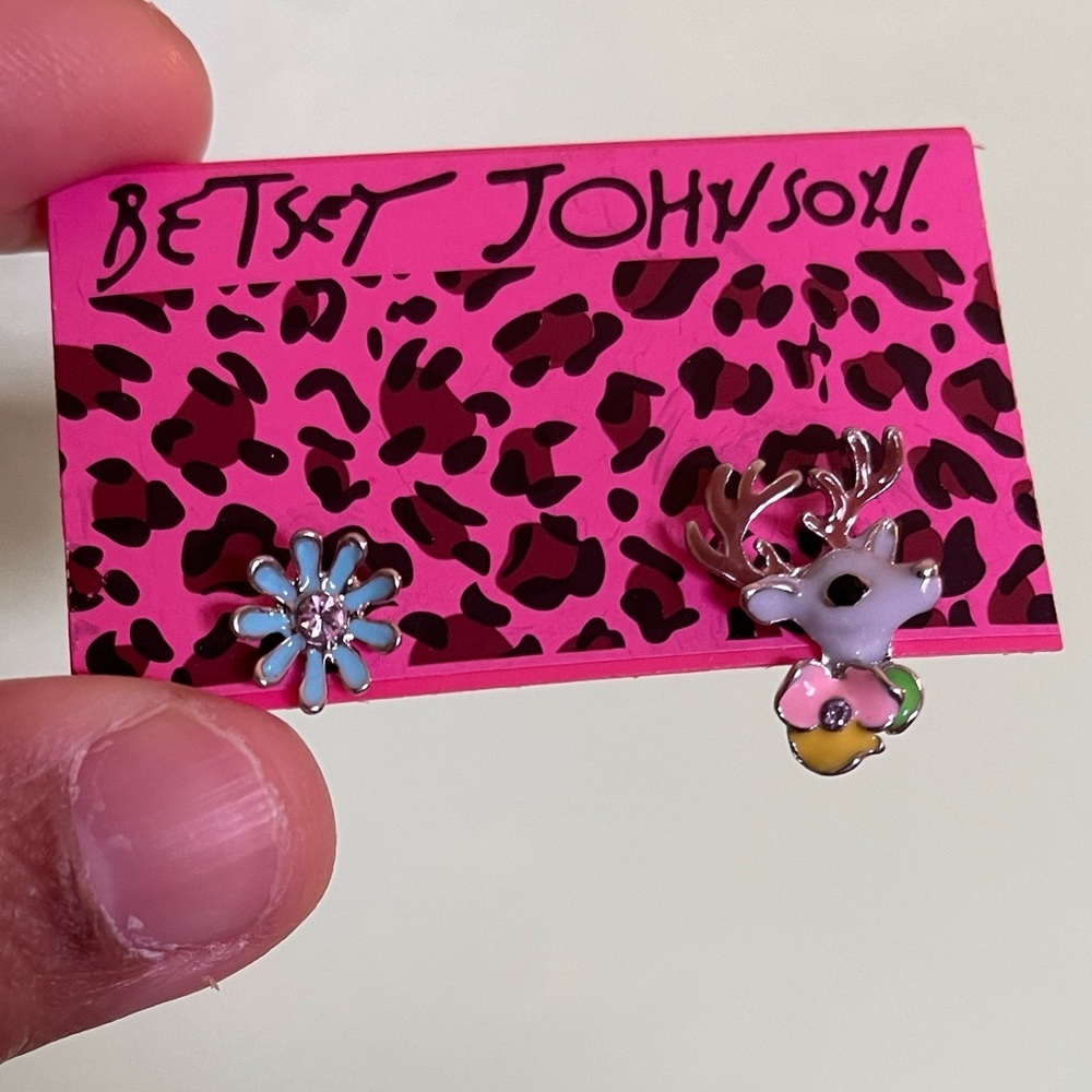 Betsey Johnson Flower and Deer Earrings - Multicolor - Picture 3 of 5